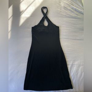Banana Republic Black Mini dress with keyhole size small